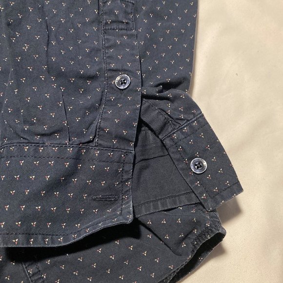 PrAna Navy Triangle Pattern Button Down Shirt XXL - Picture 6 of 11